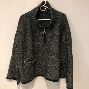 Anthropologie Marled Half-zip Pullover